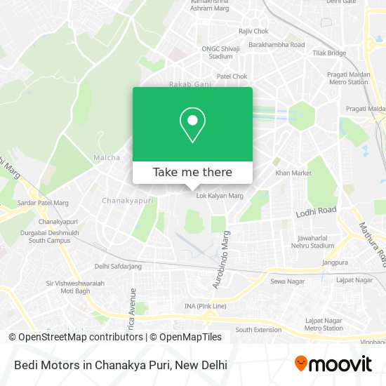 Bedi Motors in Chanakya Puri map