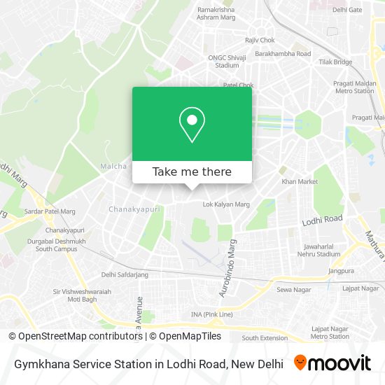 Gymkhana Service Station in Lodhi Road map