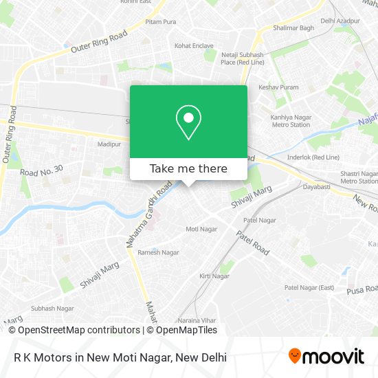 R K Motors in New Moti Nagar map