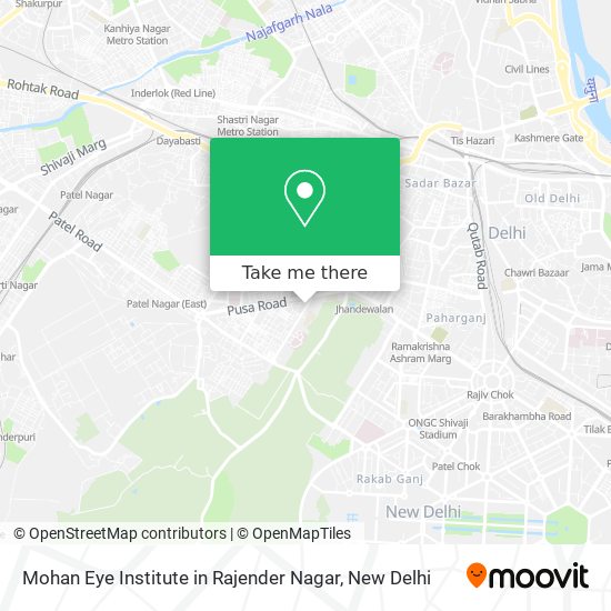 Mohan Eye Institute in Rajender Nagar map
