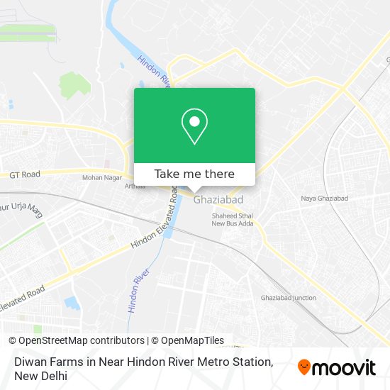 Diwan Farms in Near Hindon River Metro Station map