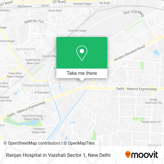 Ranjan Hospital in Vaishali Sector 1 map