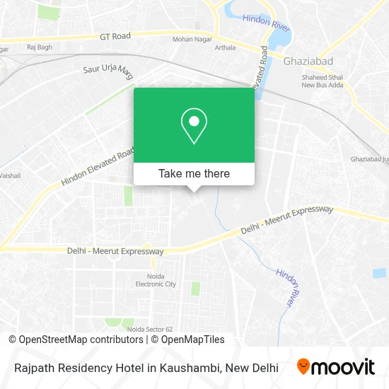 Rajpath Residency Hotel in Kaushambi map