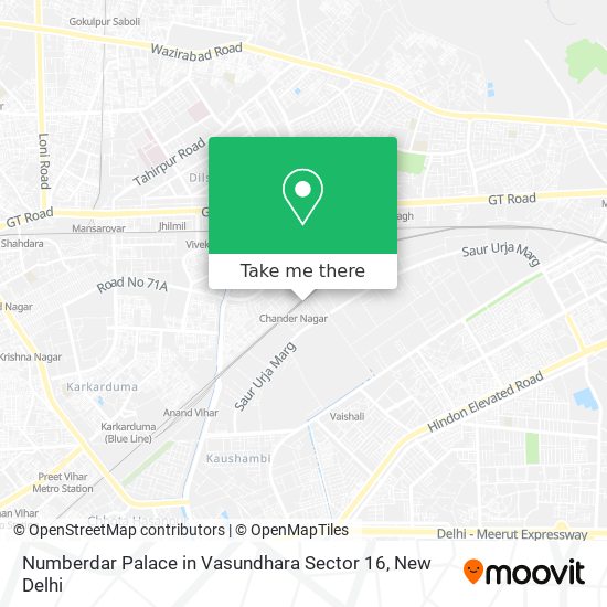 Numberdar Palace in Vasundhara Sector 16 map