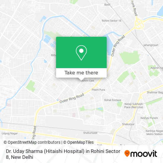 Dr. Uday Sharma (Hitaishi Hospital) in Rohini Sector 8 map