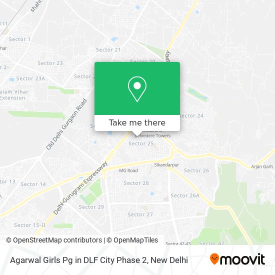 Agarwal Girls Pg in DLF City Phase 2 map