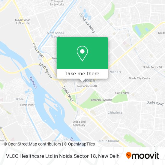 VLCC Healthcare Ltd in Noida Sector 18 map