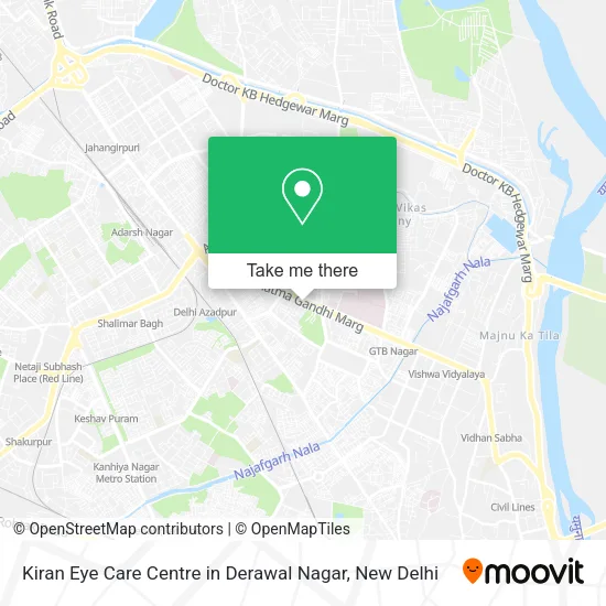 Kiran Eye Care Centre in Derawal Nagar map