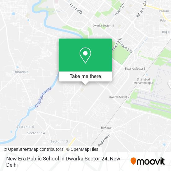 New Era Public School in Dwarka Sector 24 map