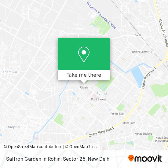 Saffron Garden in Rohini Sector 25 map