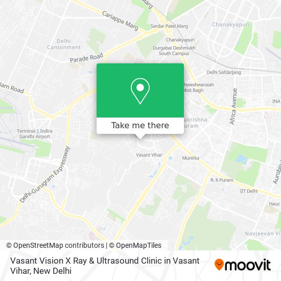 Vasant Vision X Ray & Ultrasound Clinic in Vasant Vihar map