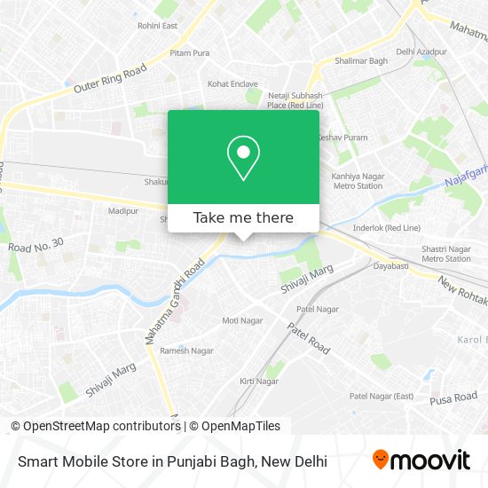 Smart Mobile Store in Punjabi Bagh map