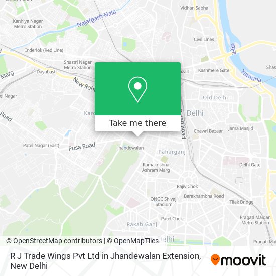 R J Trade Wings Pvt Ltd in Jhandewalan Extension map