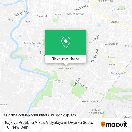 Rajkiya Pratibha Vikas Vidyalaya in Dwarka Sector 10 map