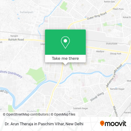 Dr. Arun Theraja in Paschim Vihar map
