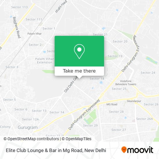 Elite Club Lounge & Bar in Mg Road map