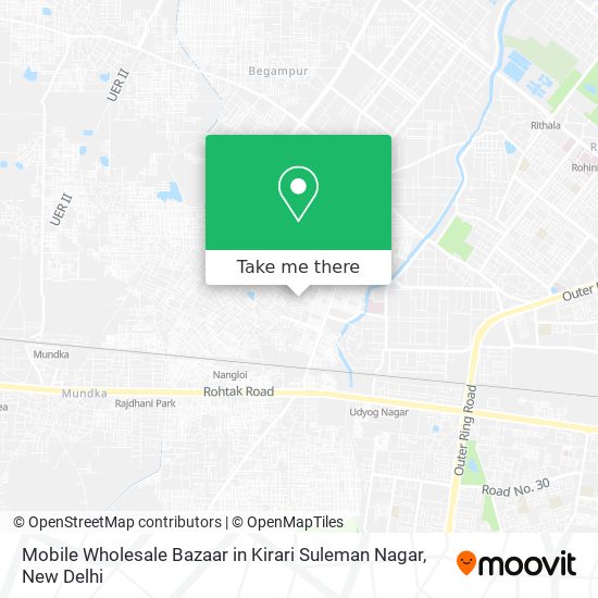 Mobile Wholesale Bazaar in Kirari Suleman Nagar map
