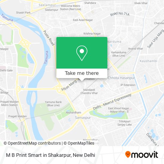 M B Print Smart in Shakarpur map