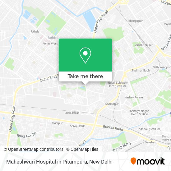 Maheshwari Hospital in Pitampura map