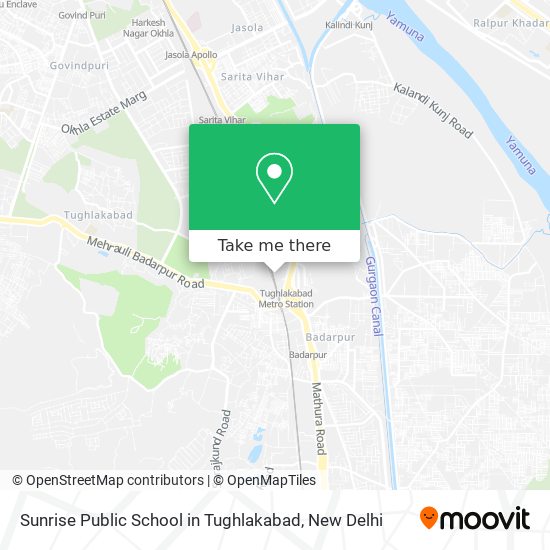 Sunrise Public School in Tughlakabad map