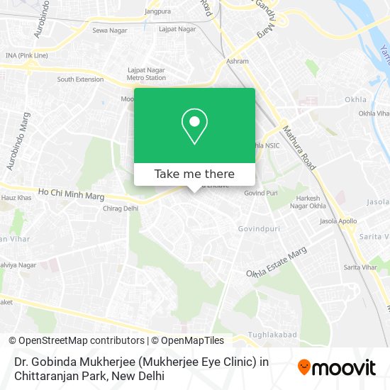 Dr. Gobinda Mukherjee (Mukherjee Eye Clinic) in Chittaranjan Park map