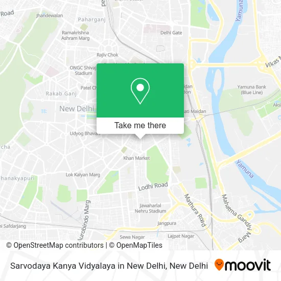 Sarvodaya Kanya Vidyalaya in New Delhi map