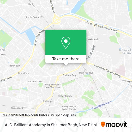 A .G. Brilliant Academy in Shalimar Bagh map