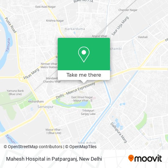 Mahesh Hospital in Patparganj map