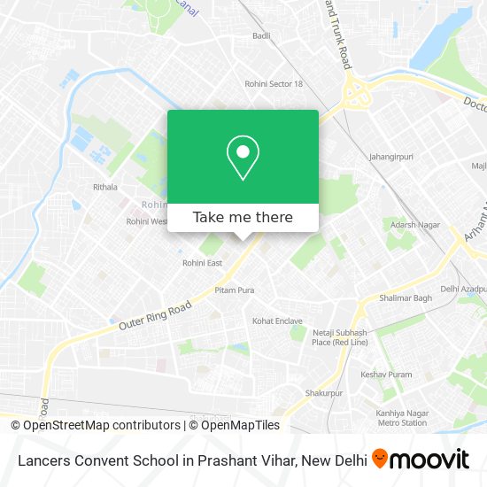 Lancers Convent School in Prashant Vihar map