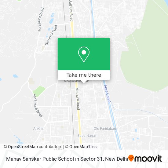 Manav Sanskar Public School in Sector 31 map