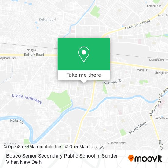 Bosco Senior Secondary Public School in Sunder Vihar map