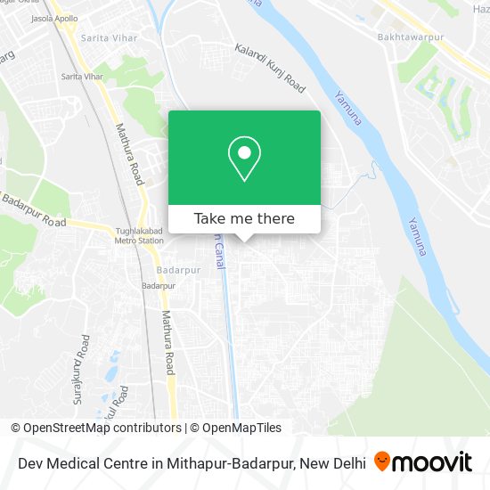 Dev Medical Centre in Mithapur-Badarpur map