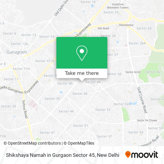 Shikshaya Namah in Gurgaon Sector 45 map