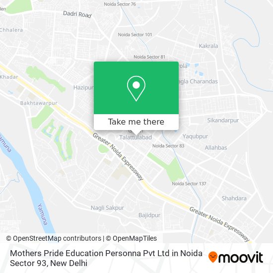 Mothers Pride Education Personna Pvt Ltd in Noida Sector 93 map