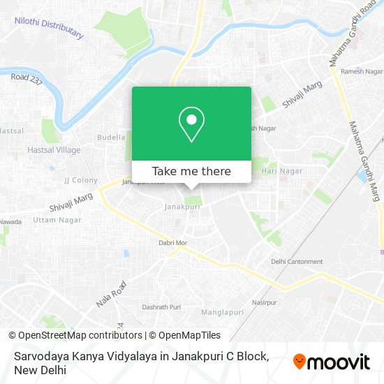 Sarvodaya Kanya Vidyalaya in Janakpuri C Block map