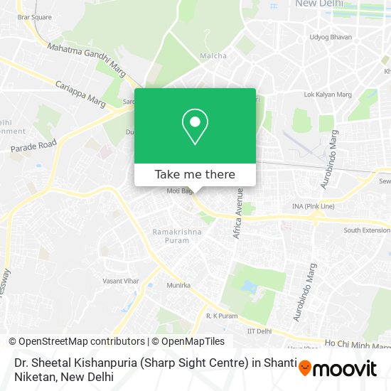 Dr. Sheetal Kishanpuria (Sharp Sight Centre) in Shanti Niketan map