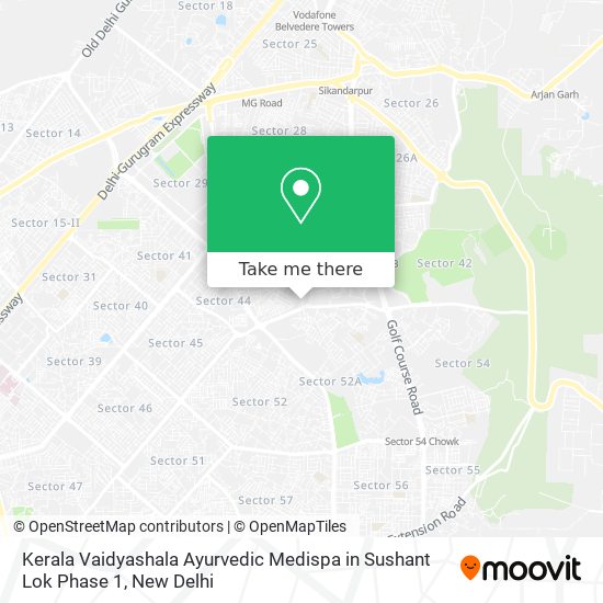 Kerala Vaidyashala Ayurvedic Medispa in Sushant Lok Phase 1 map