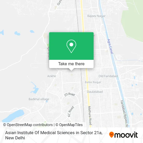 Asian Institute Of Medical Sciences in Sector 21a map