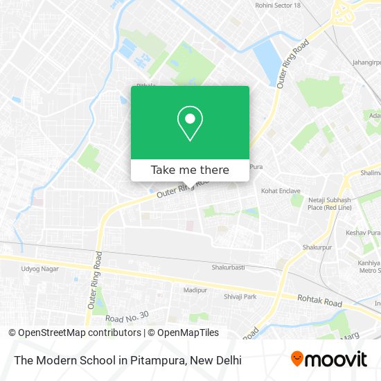 The Modern School in Pitampura map