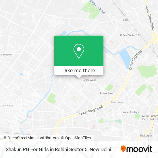 Shakun PG For Girls in Rohini Sector 5 map