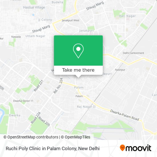 Ruchi Poly Clinic in Palam Colony map