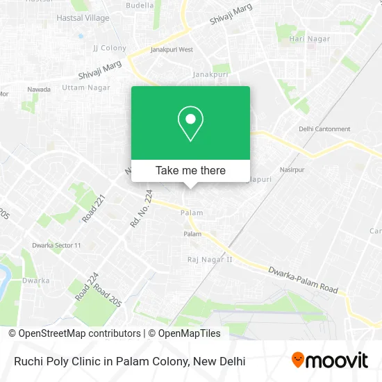 Ruchi Poly Clinic in Palam Colony map