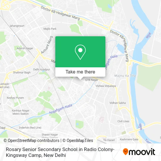 Rosary Senior Secondary School in Radio Colony-Kingsway Camp map