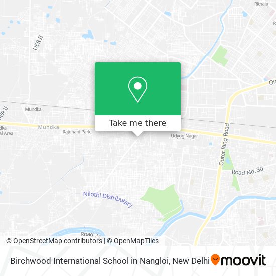 Birchwood International School in Nangloi map