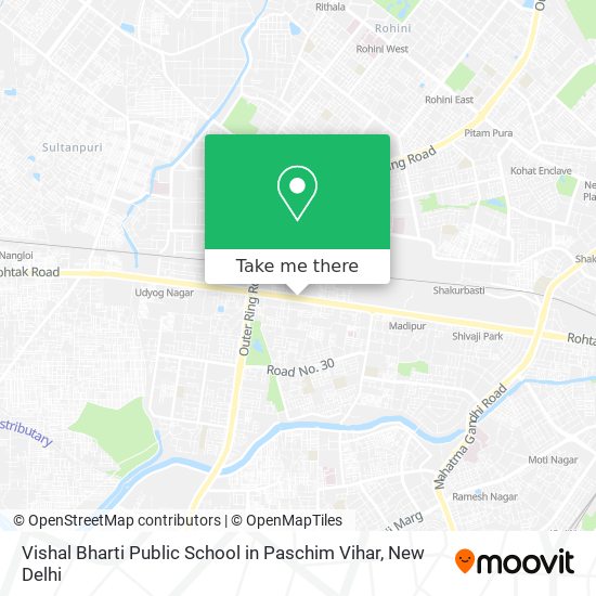 Vishal Bharti Public School in Paschim Vihar map
