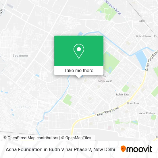 Asha Foundation in Budh Vihar Phase 2 map