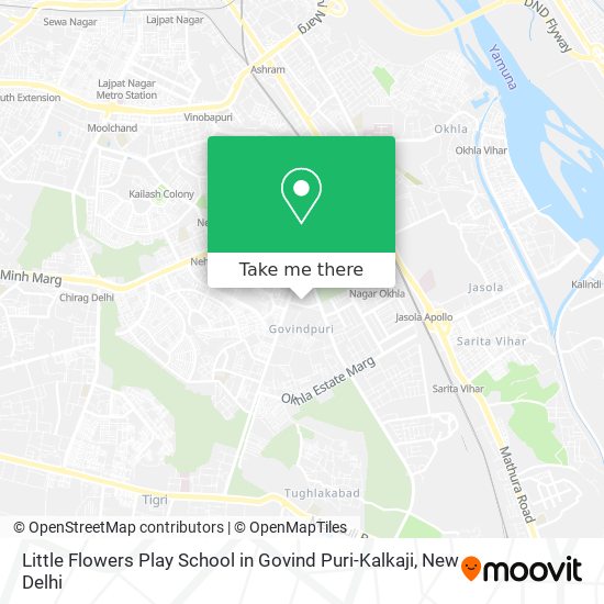 Little Flowers Play School in Govind Puri-Kalkaji map