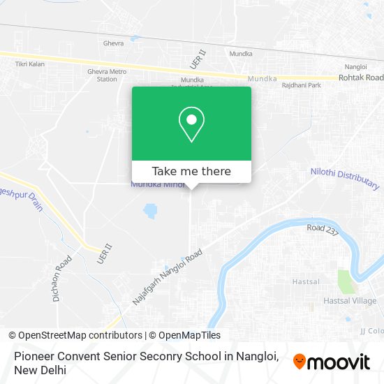 Pioneer Convent Senior Seconry School in Nangloi map