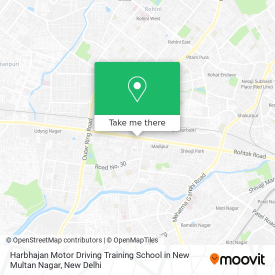 Harbhajan Motor Driving Training School in New Multan Nagar map