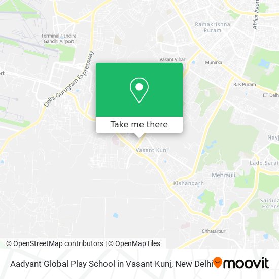 Aadyant Global Play School in Vasant Kunj map